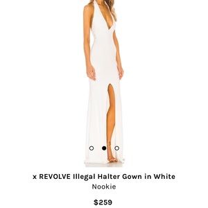 x REVOLVE Illegal Halter Gown in White